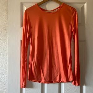 Trina Turk Coral Open Back Long Sleeve Top